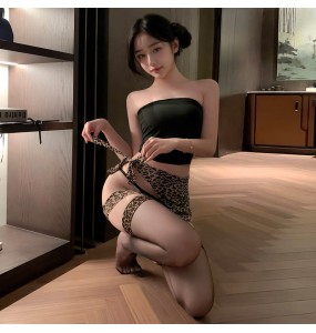 FEE ET MOI - Sexy Secretary Temptation Leopard Print Set